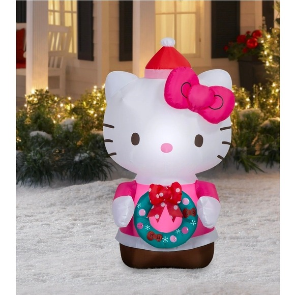 Hello Kitty Airblown Holiday Lights Inflatable Kuromi and Hello Kitty Christmas - Picture 5 of 11